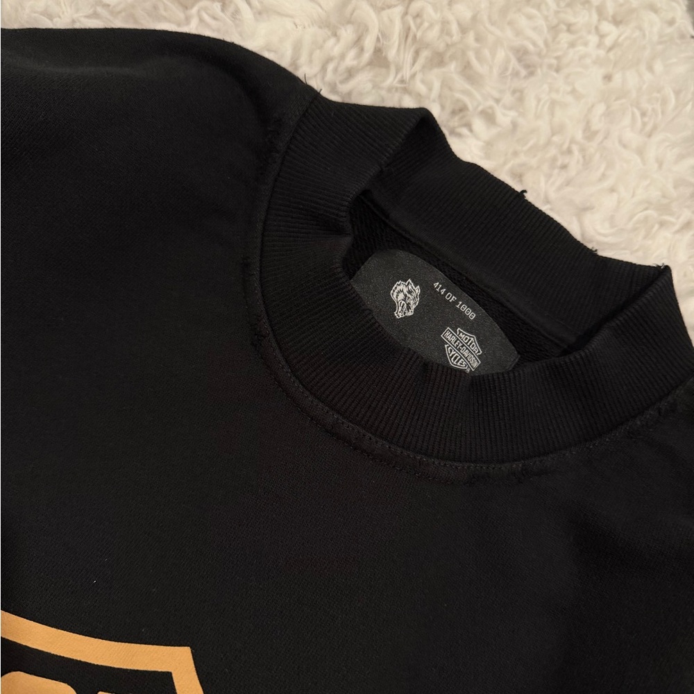 Harley-Davidson Black Crewneck with Orange Logo - Picture 2 of 3